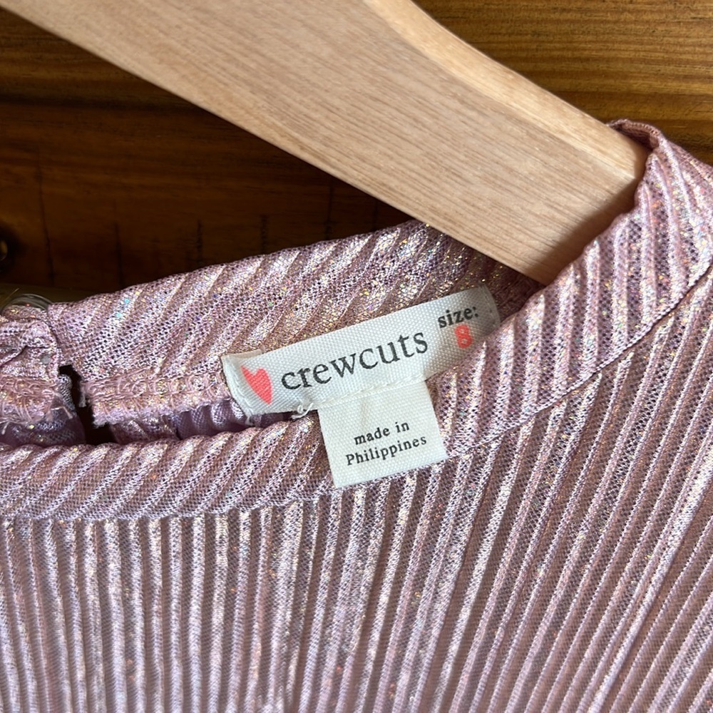 Crewcuts Girls' Dress In Holographic Shimmer - Picture 5 of 5